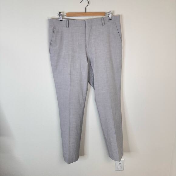 JF J. Ferrar Suit 40S 34x30 Light Gray Classic Fit 2 Piece Jacket Pants Stretch - Picture 4 of 10